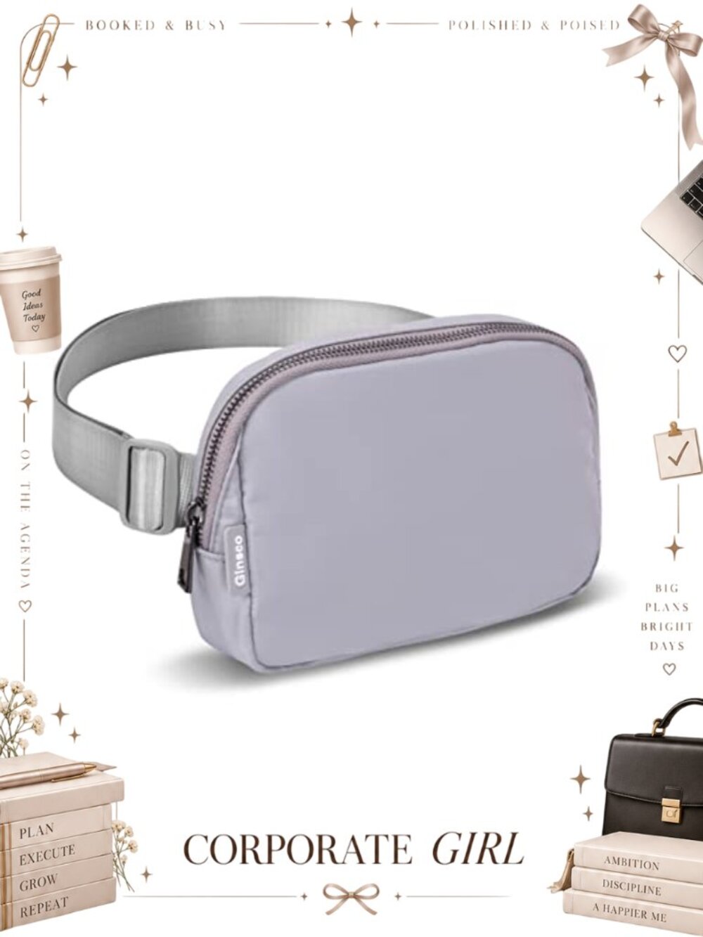 Nylon Waterproof Belt Bag Fanny Pack Adjustable Strap Unisex Lightweight